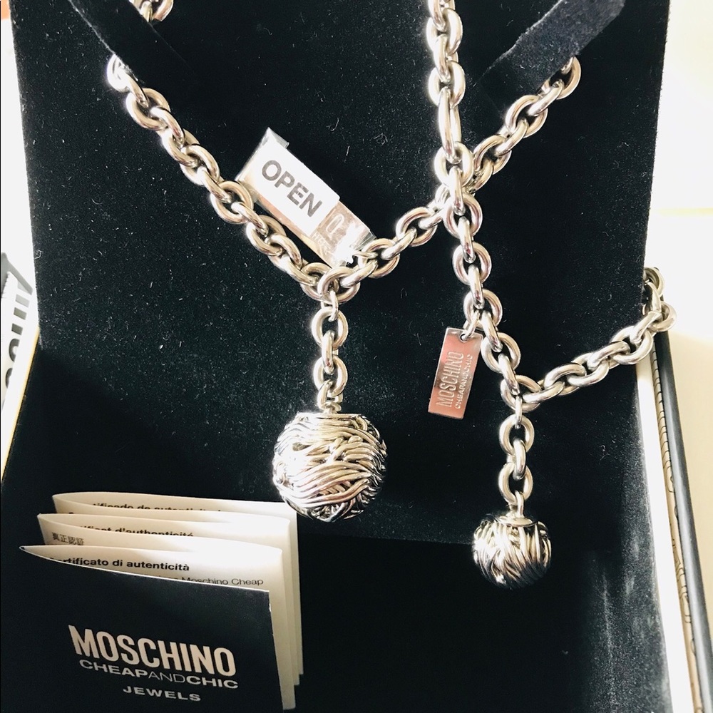 Rare! Moschino Necklace and Bracelet Jewelry Set